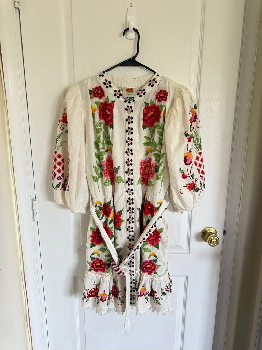 Farm Rio Carmina Embroidered Mini Dress - Picture 5 of 12